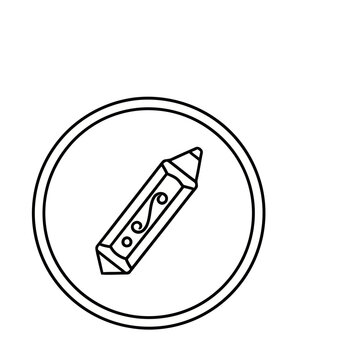 Pencil icon with decorative elements