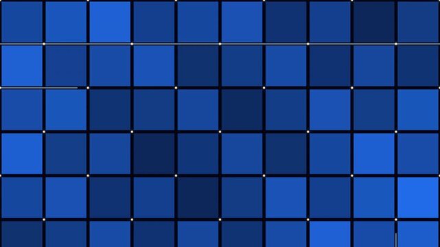 Blue grid squares animation, clean digital technology backdrop with structured grid motion