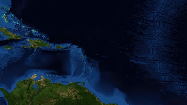 Satellite Map Zoom Animation to The Valley in Anguilla