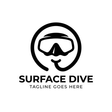 Scuba diving mask and snorkel icon. Best for underwater sports.