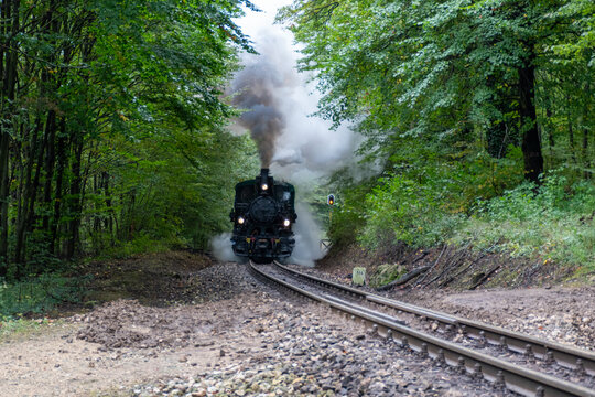 Historic Steam Locomotive on Budapest Children's Railway