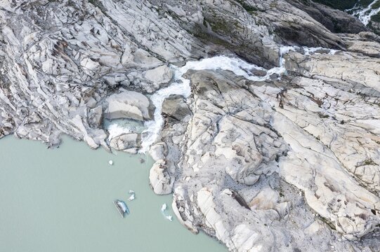 Glacier Lake, Rhone Glacier, Furka Pass, Switzerland