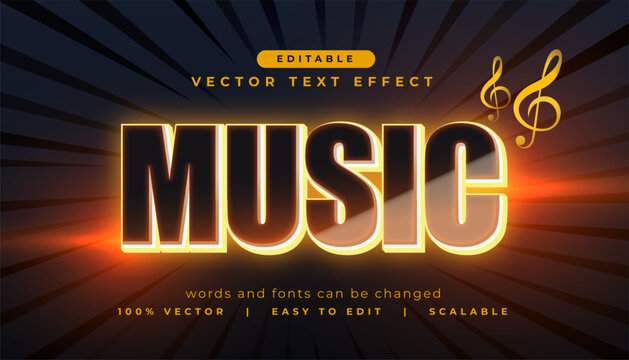 disco theme music editable text effect with treble design