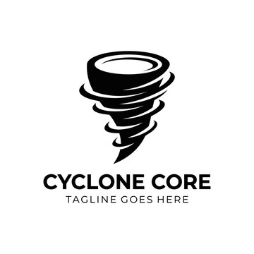 Dynamic stylized tornado or whirlwind graphic representing speed, force, and centered energy for high-impact messaging.