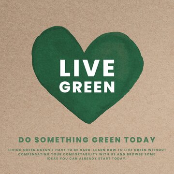 Live green Instagram post template
