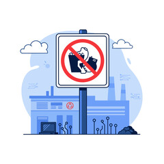 Naklejka premium No Electronic Waste Sign