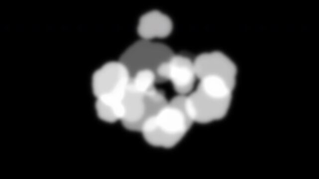Organic smoke puff explosion animation cloud expansion and dissolve effect motion graphics