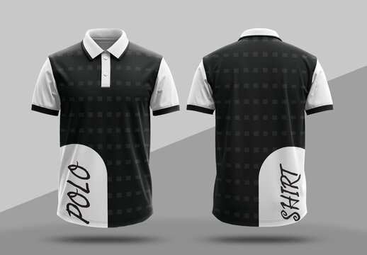 Black And White Polo Shirt