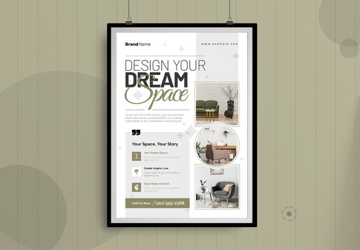 Minimalist Interior Design Flyer Template