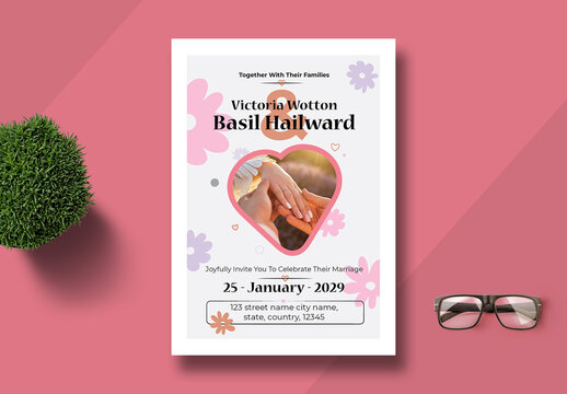 Wedding Invitation Invite Card Template