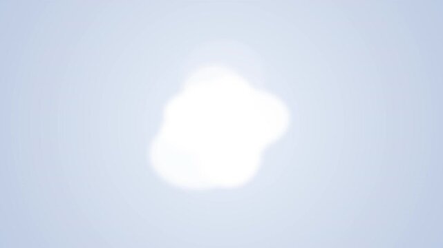 soft white cloud animation expanding dissolving isolated on black, organic flow