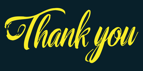 Stylish Thank You Hand Lettering Illustration © MdNoorEAlam
