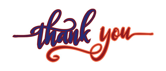 Stylish Thank You Hand Lettering Illustration © MdNoorEAlam