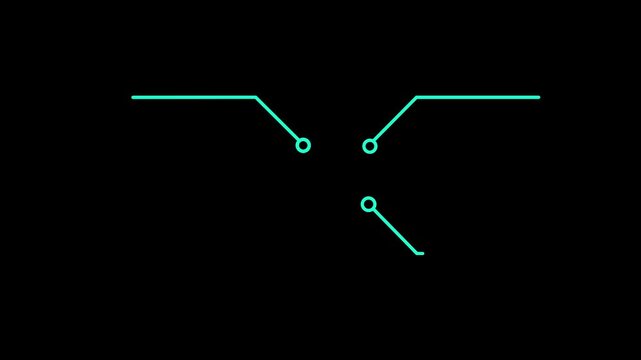 four callout Hud elements animation on black screen, four Call out Hud design, four call out Hud elements  animation. 4k video 
