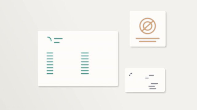 Animated blank white mockups for branding and identity design, business card and layout templates