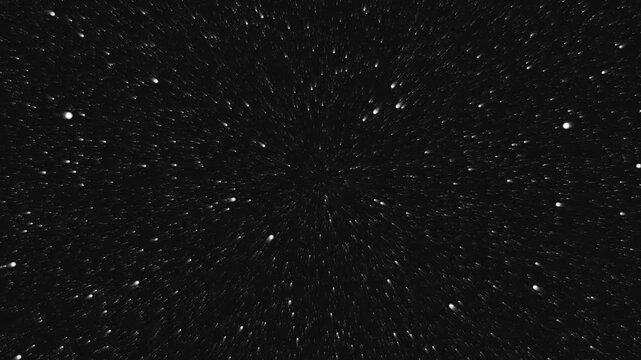 Abstract Space Travel Effect with Streaking Stars and Light Trails image photo animation. Bright glowing streaks and star trails move in smooth animation forming a dynamic abstract space travel