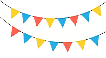 Obraz premium Vibrant and playful vector illustration featuring colorful geometric shapes, abstract patterns, and bright colors on a clean white background for modern graphic design projects.