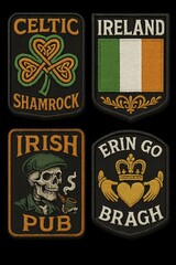 Naklejka premium Embracing the emerald isle a guide to celebrating irish heritage and traditions exploring the vibrant culture of ireland through its iconic symbols and enduring customs, AI generated