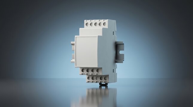 Voltage monitoring relay 3D render industrial electrical protection device for voltage supervision automation and power systems