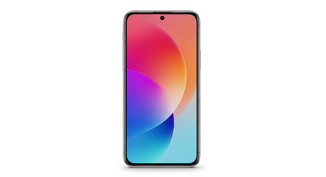 Modern smartphone with colorful abstract screen