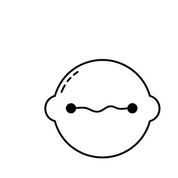 Simple robot face illustration