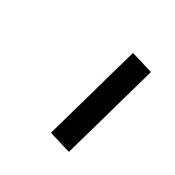 Black diagonal line on white background