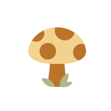 Cartoon Mushroom with Spots