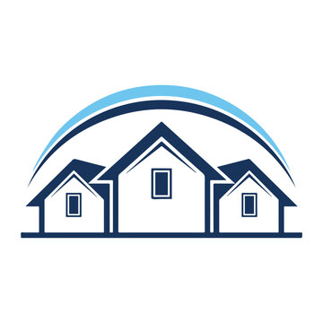 Modern Real Estate House Logo Vector Design For Property Construction Company Icon. 