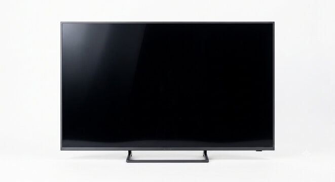 Modern 4k ultra hd smart television on white background studio shot
