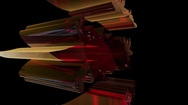 Abstract red and black digital art design with flowing shapes and glowing light patterns for background