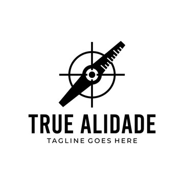Technical alidade and reticle icon representing accuracy, navigation, and engineering precision.