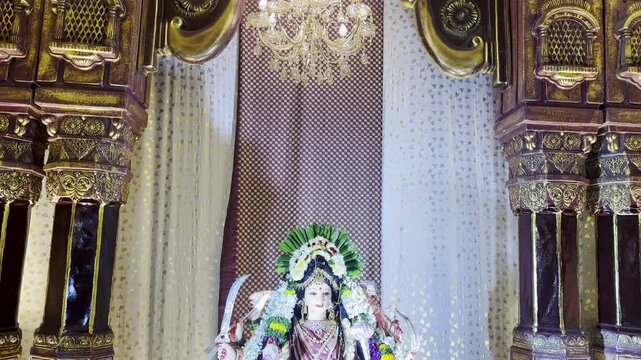 Goddess Durga Navratri festival celebration in the city of Pune