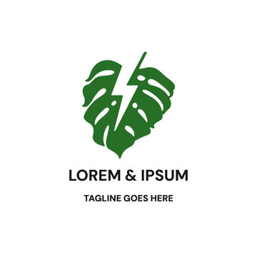 Monstera Leaf Logo Design for Tropical Plant and Botanical Branding