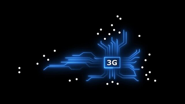 Futuristic System Chip Animation with Digital Circuit Network for AI Computing Technology Processor Data Processing and Smart Electronics Platform