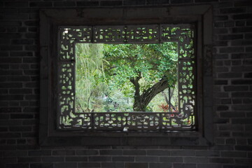 Fototapeta premium window in a brick wall