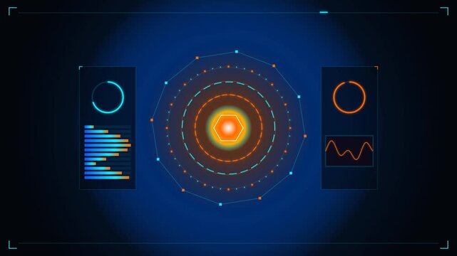Quantum Energy Reactor Fusion Field Loop Animation with Plasma Control HUD