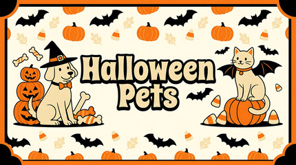Fototapeta premium Halloween-themed pumpkins with bats and spooky decorations , Happy halloween 2026, Halloween 2026, Halloween, Halloween design, Halloween Poster Design .