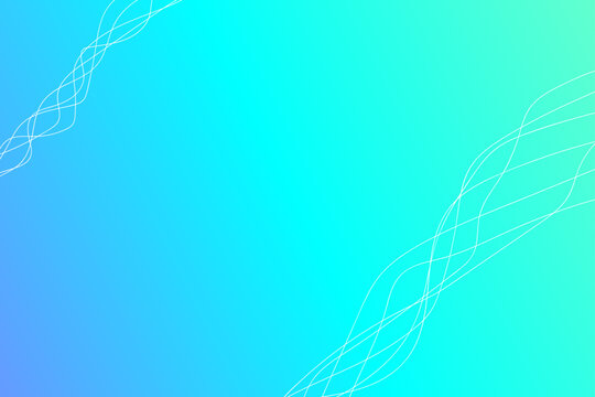 Abstract cyan gradient background with wavy lines.
