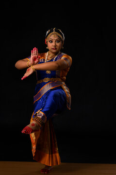 Kuchipudi dancer in Natraj posture representing Lord Shiva