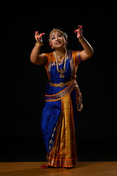 Kuchipudi dancer expressing Karuna rasa through her dance form