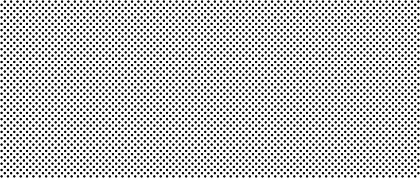 Mosaic holey print. Perforated metal texture. Peg board, radiator or speaker grill surface with repeated round holes. Black circular dots on white background. Vector Illustration with amazing dots.