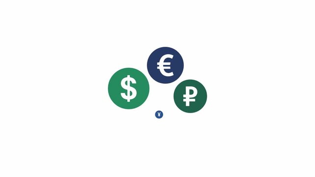 Global Currency Symbols Motion Graphics Animation