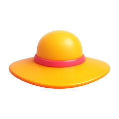 Fototapeta premium PNG Bright yellow summer hat