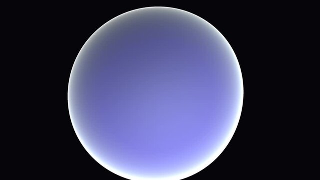 Abstract glowing oval shape animation with smooth color transitions, digitally rendered using raymarching techniques, creating a mesmerizing and futuristic visual effect on a dark background.