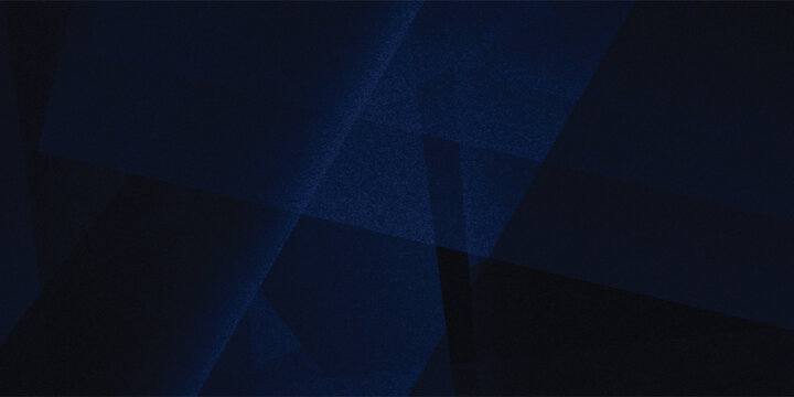 Black dark navy blue silver abstract pattern background. Geometric shape. Line triangle angle fold polygon diamond 3D. Color gradient ombre. Rough grain noise