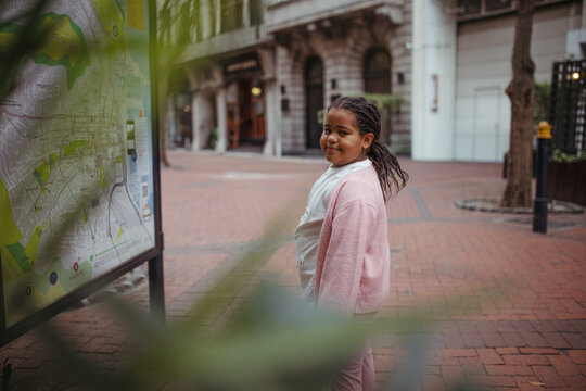 Young Girl Exploring St Georges Mall in Cape Town City Centre