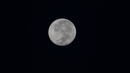 Bright Full Moon Illuminates the Dark Night Sky © Jimmy