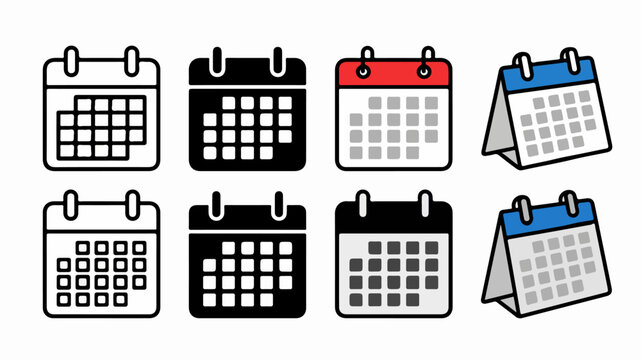 calendar icons set