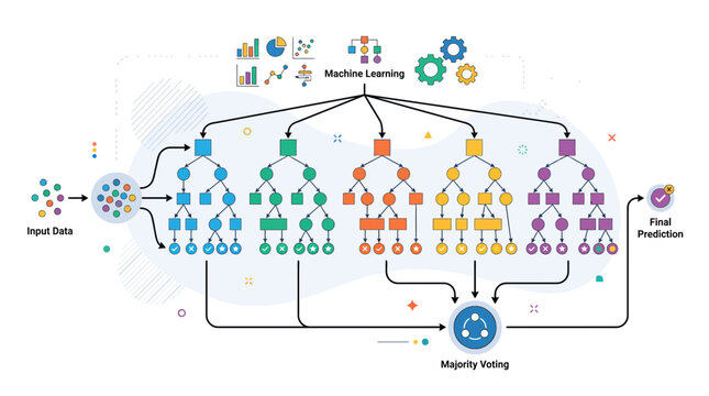 Random Forest Machine Learning Algorithm Diagram