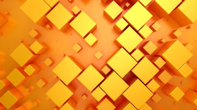 Background of Cubes. Abstract motion, loop, two color, 3d rendering, 4k resolution
